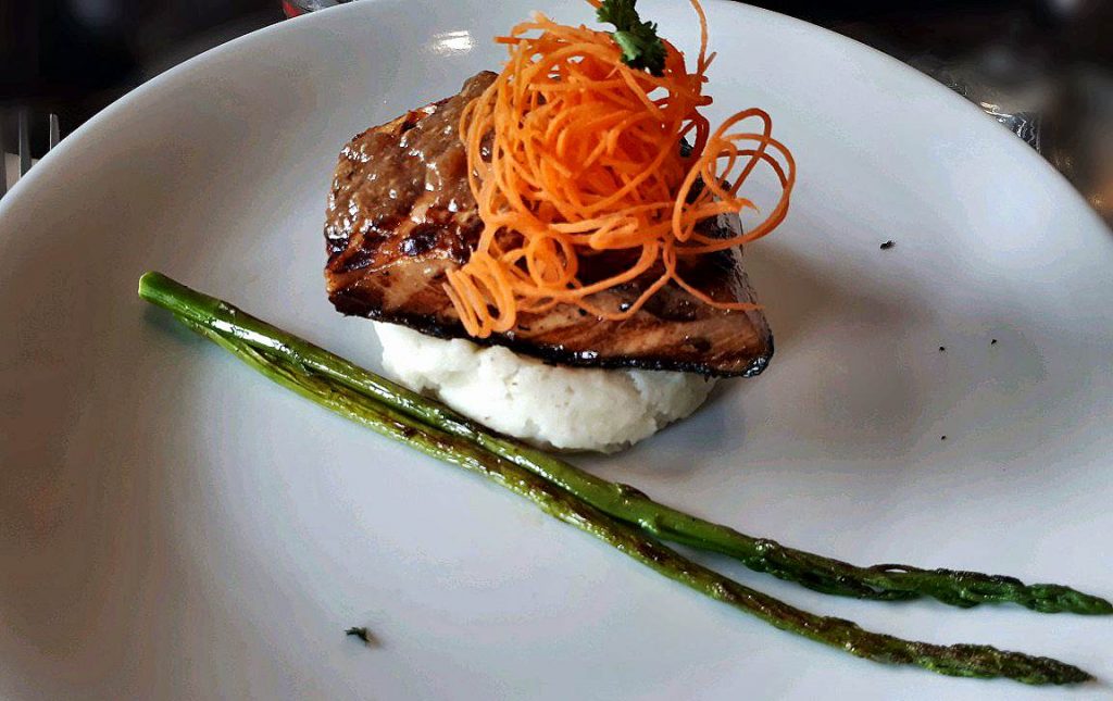 A Grilled Salmon in Sweet Soy in the Suite room in Ayala Cebu