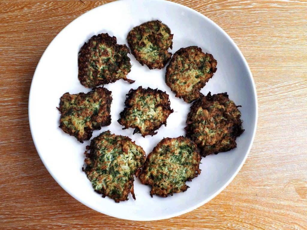 a recipe of a cauliflower fritters