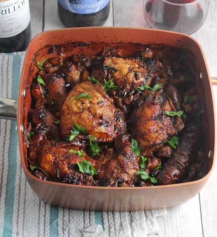 A delicious international chicken recipe called Chicken Cassoulet which is french dish.