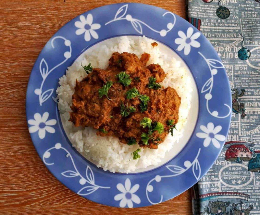 My Easy Butter Chicken Recipe serve with rice