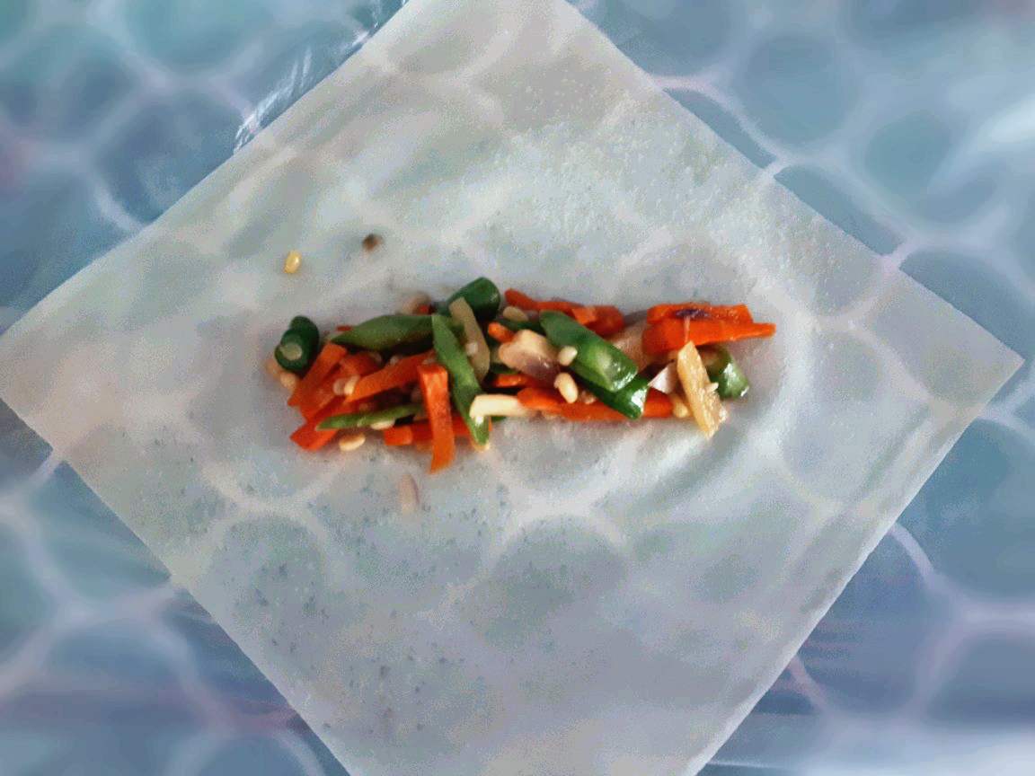 Assembling the Lumpiang Gulay