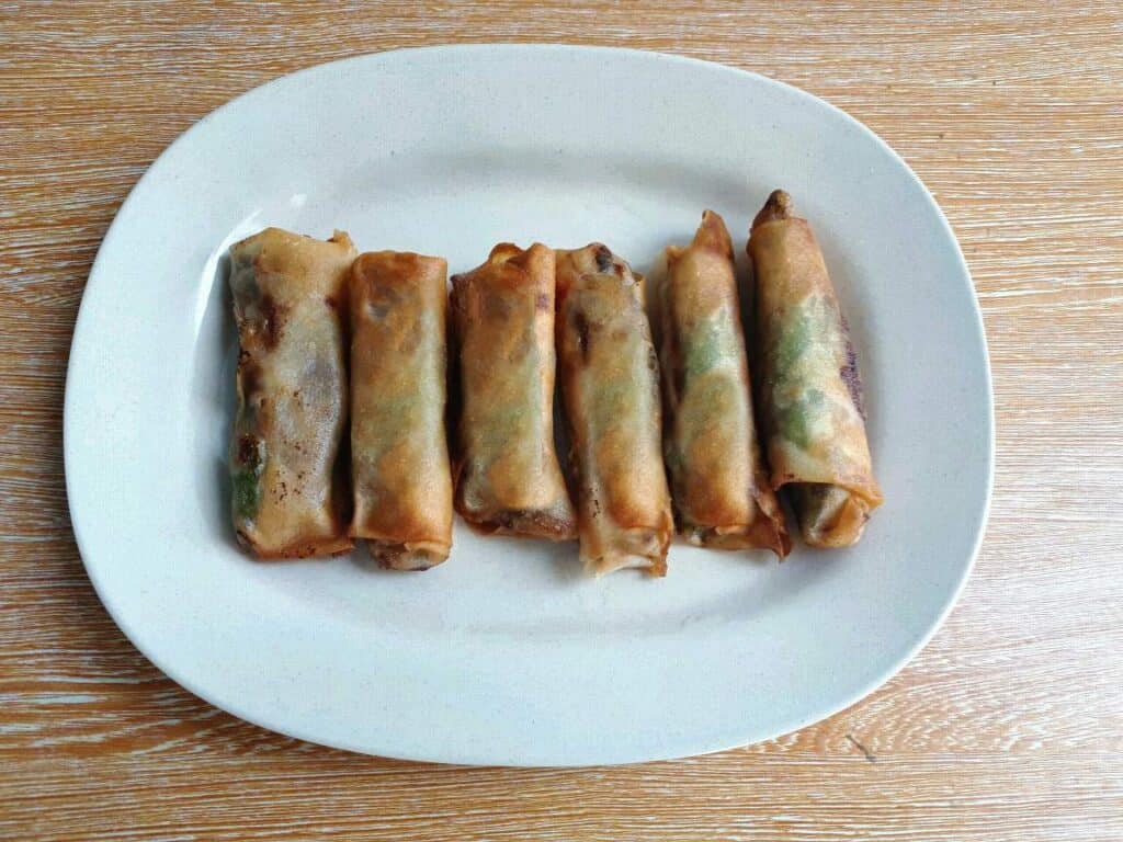 Vegetable Lumpia in a plate