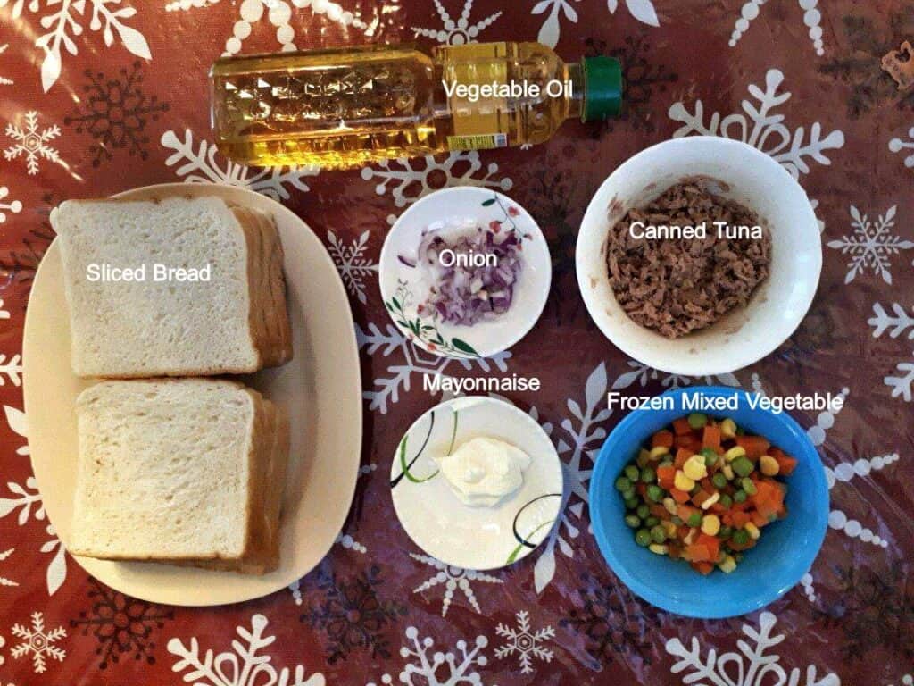 Ingredients of my version of Jollibee Tuna Pie Recipe