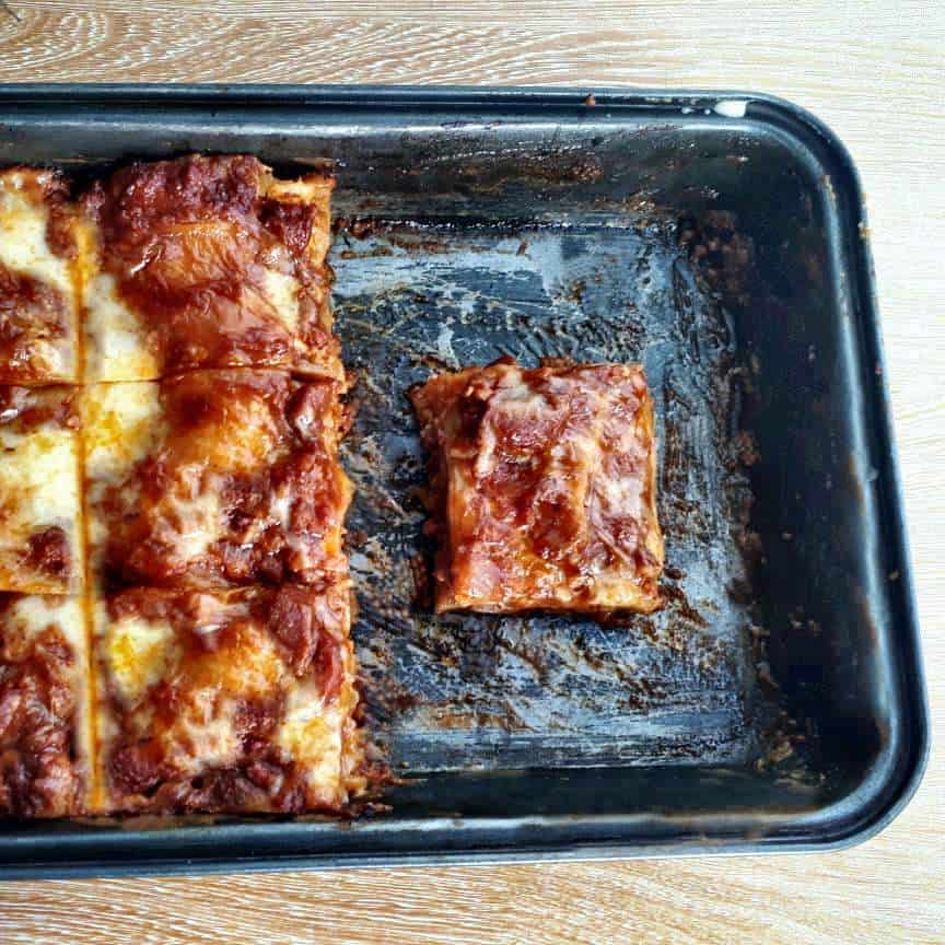 Pieces of Pinoy Filipino Lasagna