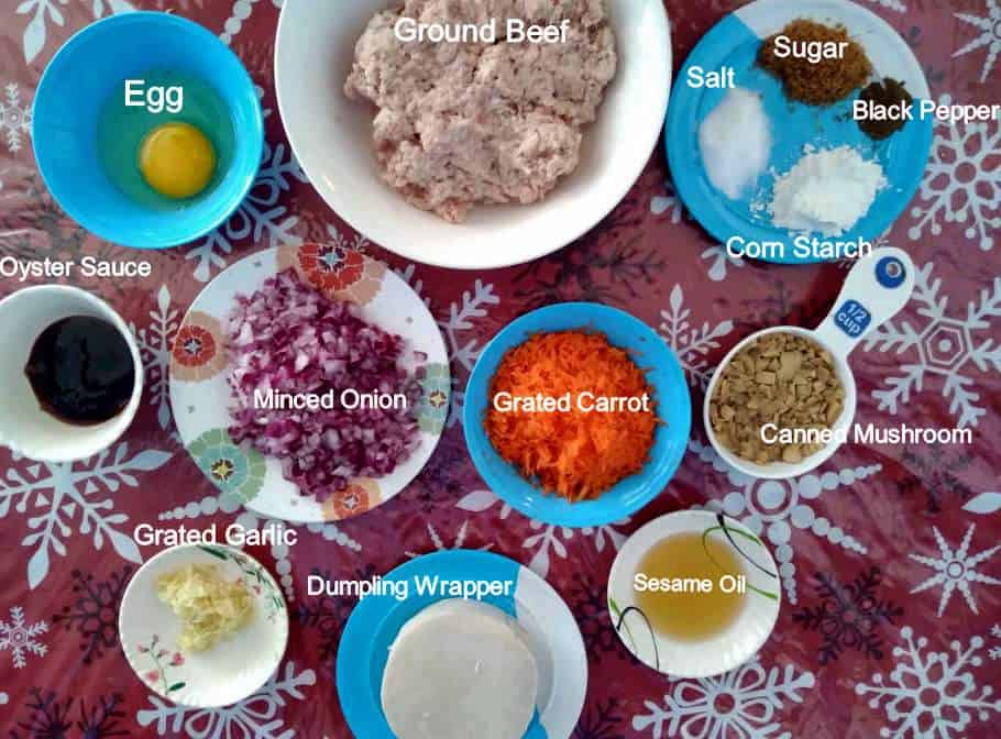 Ingredients of Beef Siomai Recipe