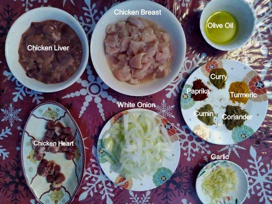 Ingredients of Jerusalem Mixed Grill Recipe