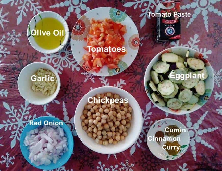 Recipe Ingredients of Lebanese Moussaka (Maghmour)